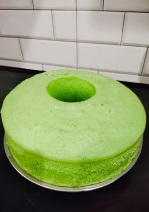 Foto resep Bolu pandan santan kukus lembut gurih