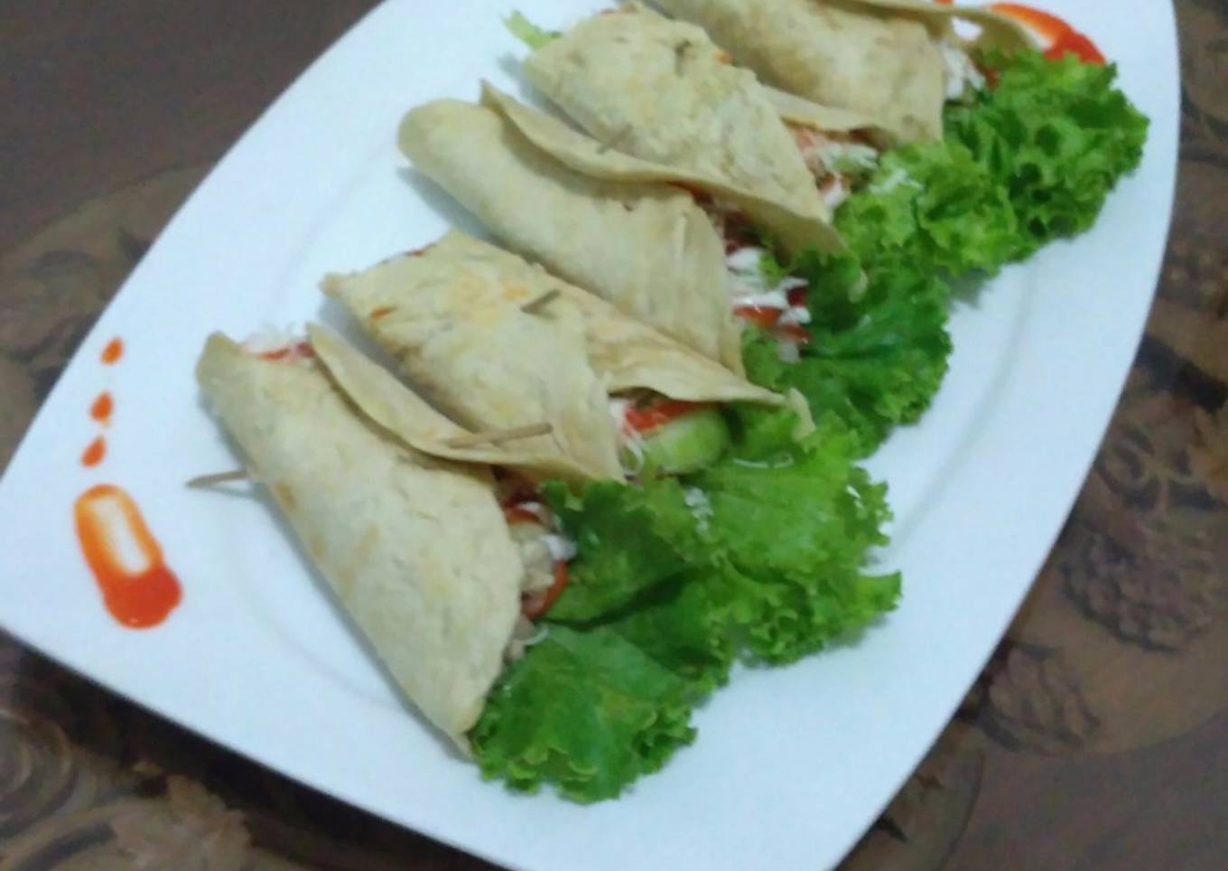 Kebab isi ayam, enak😊