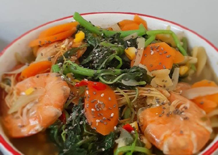 Resep Tumis bayam udang, Enak