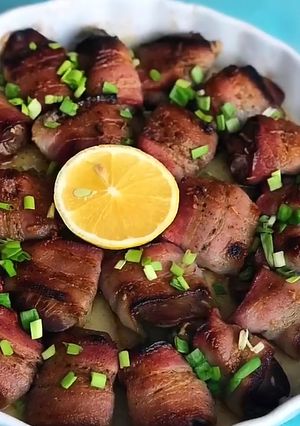 Beconbe tekert csirkemáj recept fotója
