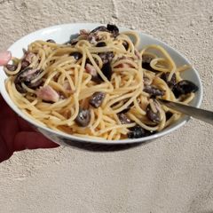 A picture of Sardine & Black Olive Spaghetti.