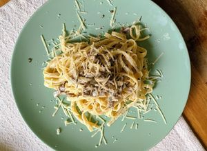 Foto resep Creamy Fettuccine with Beef Bacon