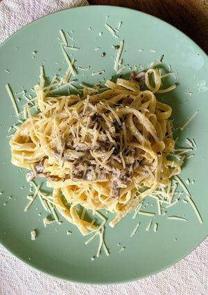 Foto resep Creamy Fettuccine with Beef Bacon