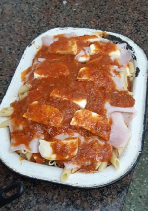 Una foto de Fideos al horno