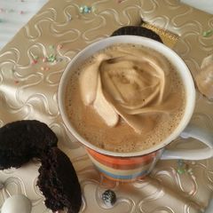 A picture of Coffee rose art.