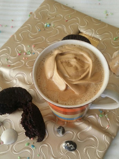 A picture of Coffee rose art.