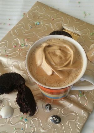 A picture of Coffee rose art.