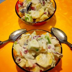 A picture of Creamy fruits salad.