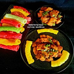A picture of Bhungla Lasaniya Batata Kathiyawadi Gujarati Cuisine.