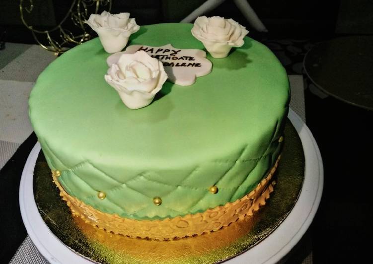 Recipe of Award-winning Fondant lemon cake#fondant challenge