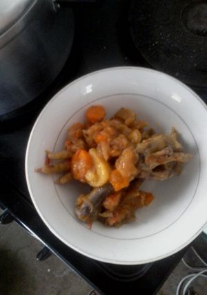 A picture of Mahotwana (chicken feet).