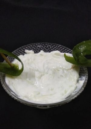 A picture of Cucumber raita.