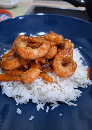 A picture of Shrimp with Soy Sauce.