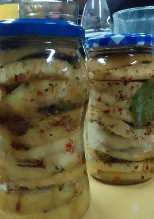 Una foto de Berenjenas al escabeche