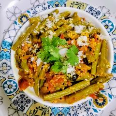 Goan Traditional Tidki Midki Bhaji (Cluster Beans Faugath) A picture of Goan Traditional Tidki Midki Bhaji (Cluster Beans Faugath).