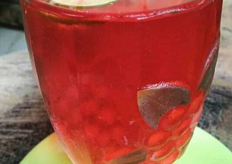 Rose roohafza with basilseeds #ramadankitayari