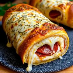 Cheesy Pepperoni Rolls Recipe A picture of Cheesy Pepperoni Rolls Recipe.