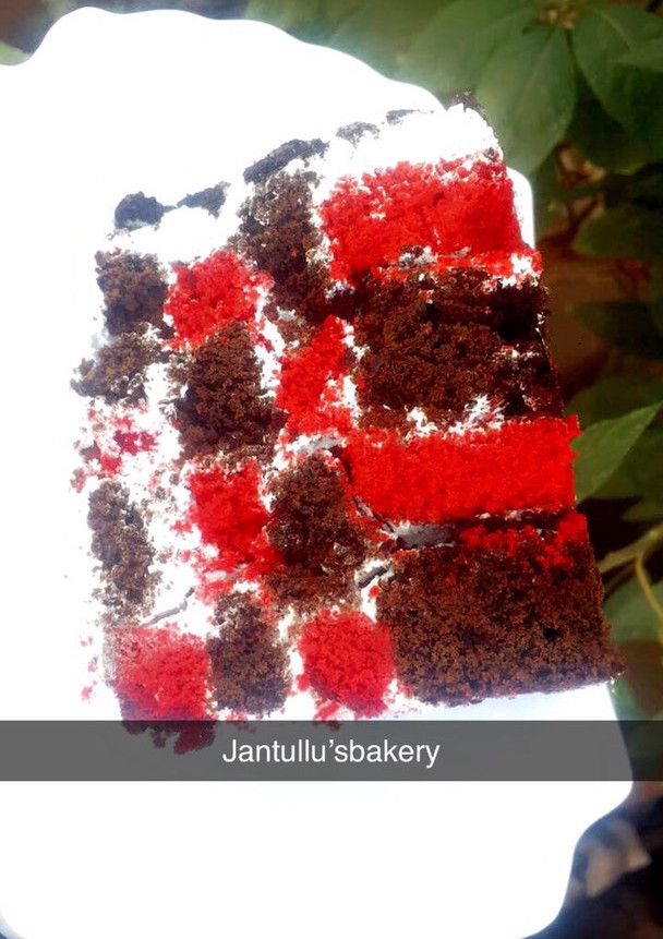 A picture of Checkerboard cake.