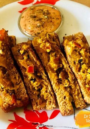 A picture of Paneer Sandwich.
