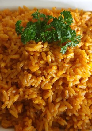 A picture of Simple Oven Cooked Nigerian Jollof Rice.