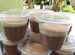 Foto resep Silky puding milo marie regal with fla homade