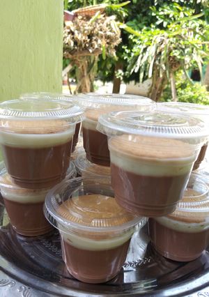 Foto resep Silky puding milo marie regal with fla homade