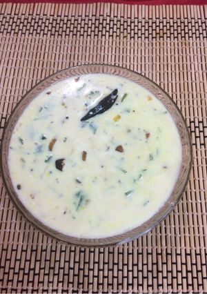 A picture of Perugu Charu (uncooked Kadhi).