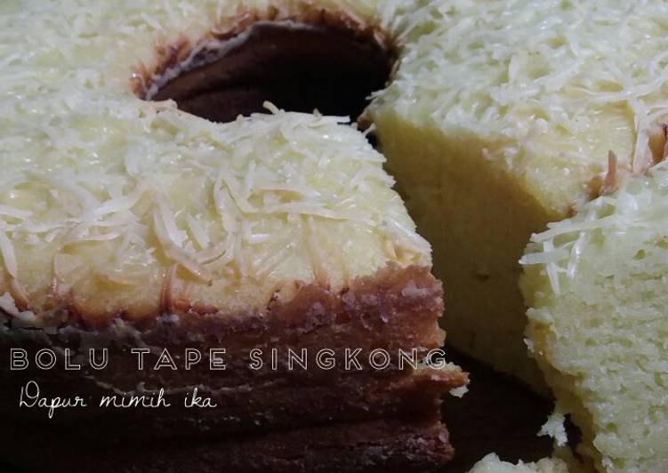 Resep Bolu tape singkong.. (with baking pan) Anti Gagal