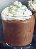 Mousse navideño de chocolate