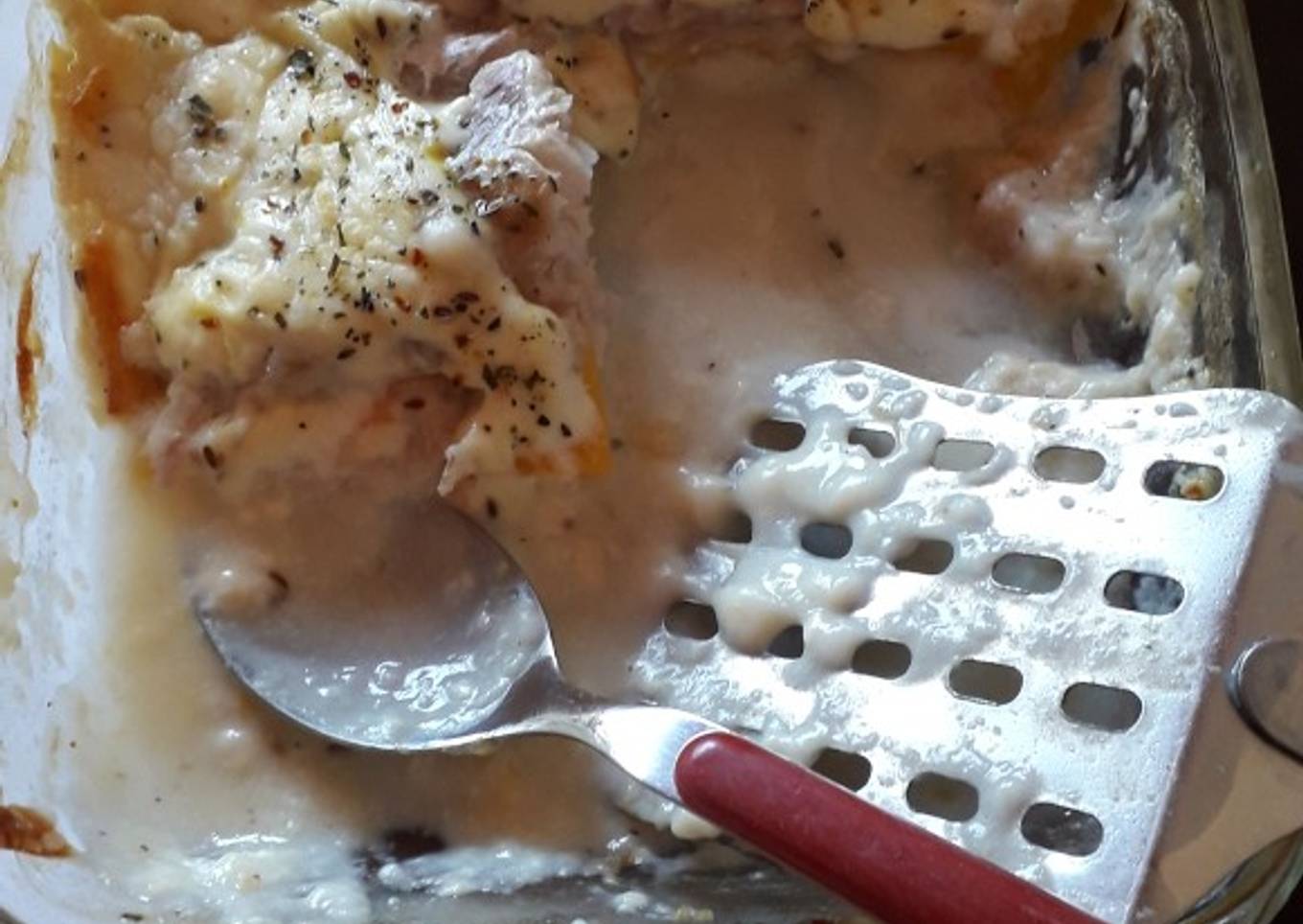 Lasagna de pescado y calabaza sin sal