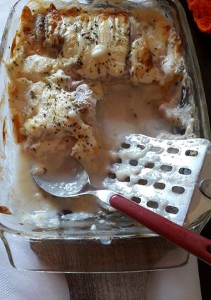 Una foto de Lasagna de pescado y calabaza sin sal