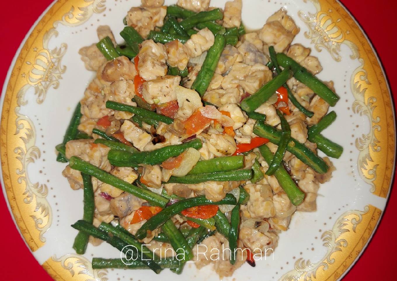 Tumis Tempe Kacang Panjang