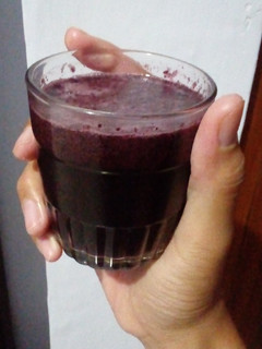 A picture of Simple Blackberries Juice made by Mom❤.