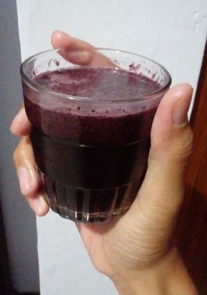 A picture of Simple Blackberries Juice made by Mom❤.