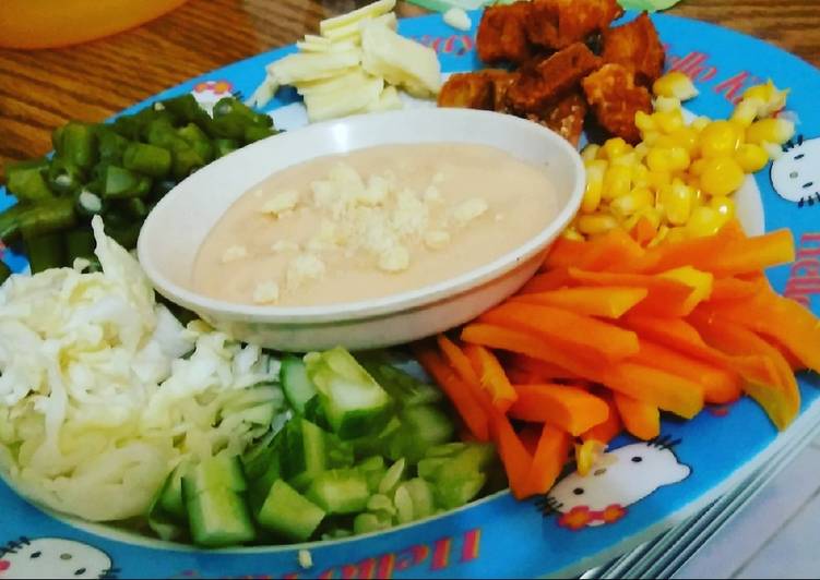 Salad with mayonase home made#SaladAction