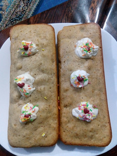 عکسی از دستور کیک موز و گردو