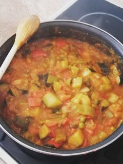 Una foto de Pisto de verduras