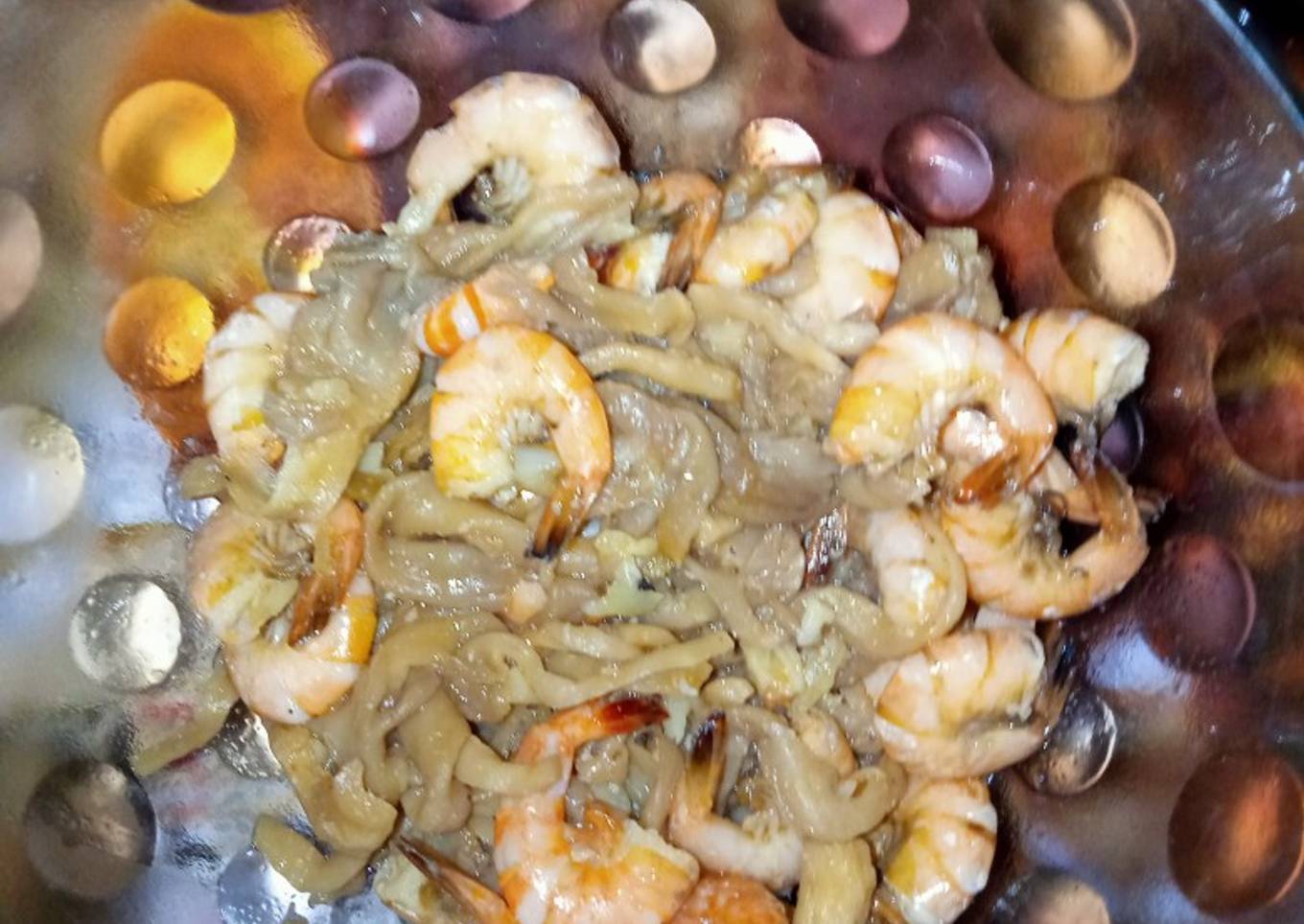 Tumisan Udang Jamur Tiram