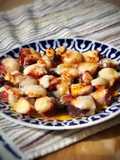 Pulpo gratinado con queso San Simón