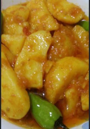 A picture of Aloo bhujya.