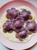 Fiori di ricotta, cavolo cappuccio viola e salsiccia 🌼