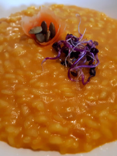 Una foto de Arroz cremoso de zanahorias
