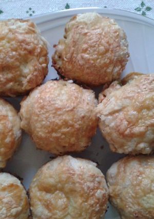 Csirkés muffin, leveles tésztából recept fotója