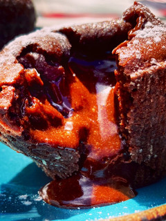 Una foto de Coulant de chocolate sin lactosa