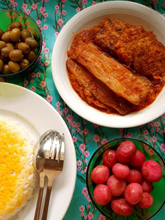 عکسی از دستور خورش کدو سبز با مرغ چرخکرده