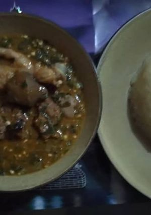 A picture of Okro soup.