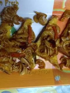 A picture of Bread pasta toast-.