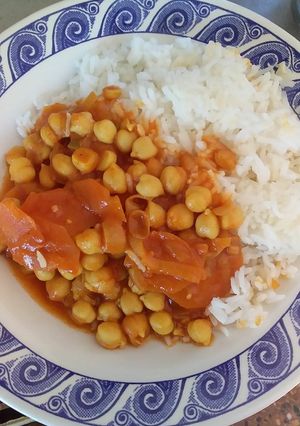 Una foto de Garbanzos al curry
