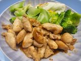 สันในไก่ผัดซอสสุกี้
