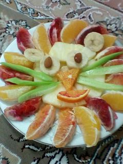عکسی از دستور تزیین میوه برای کودک